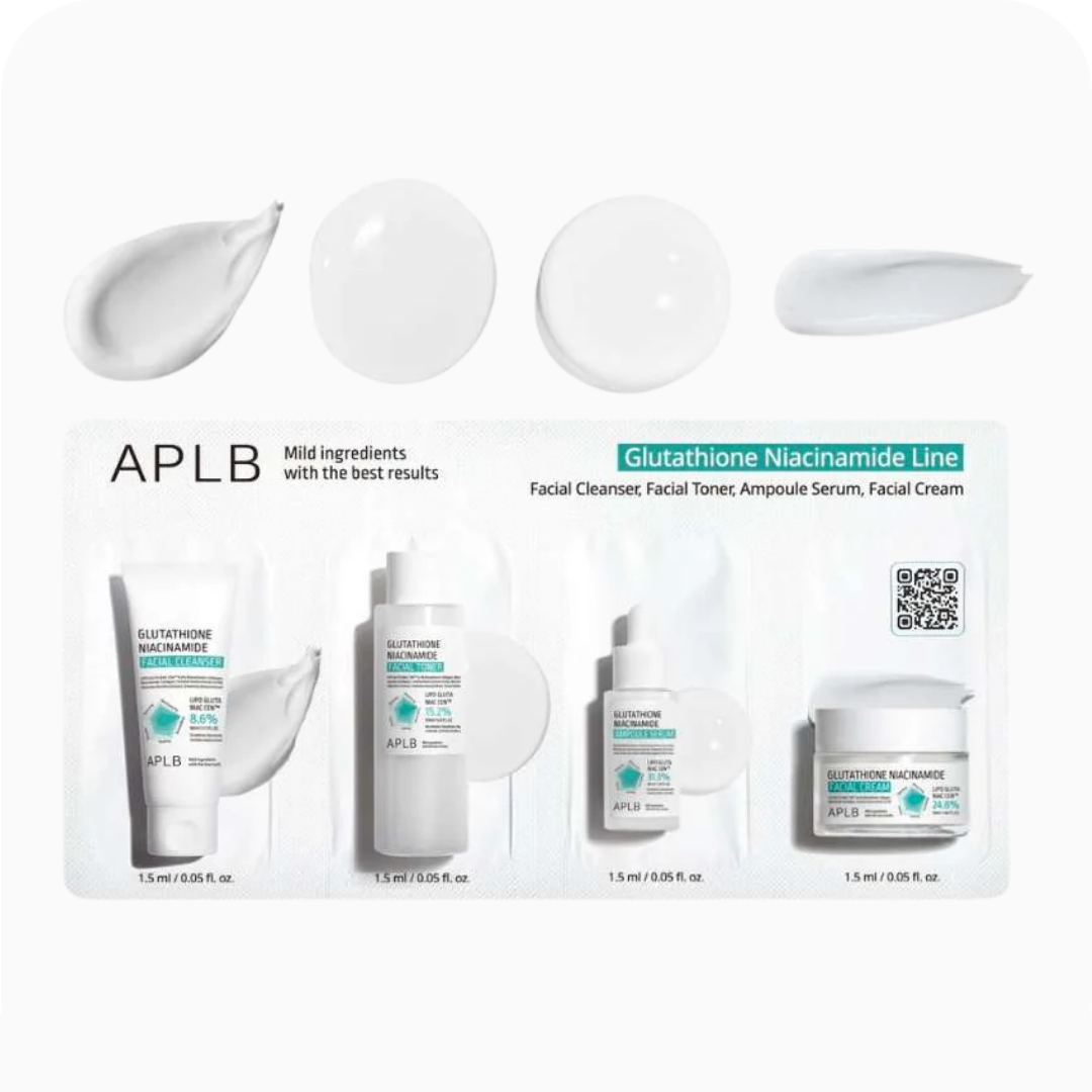 APLB Glutathione Niacinamide Skin 4 Types Sachet Set