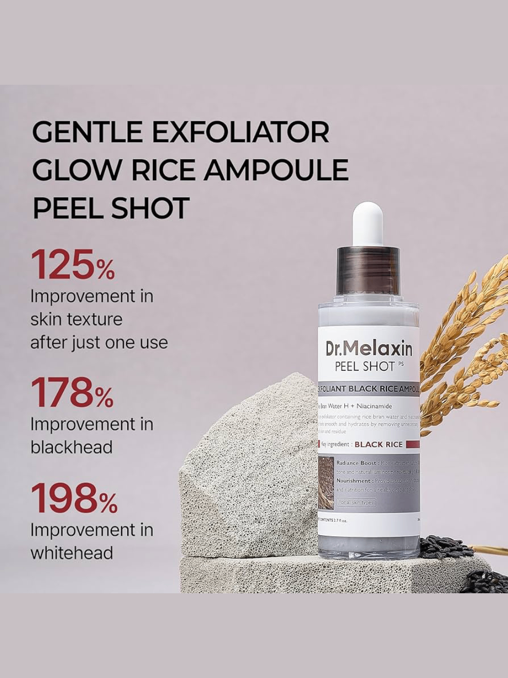 Dr.Melaxin Peel Shot Exfoliant Black Rice Ampoule
