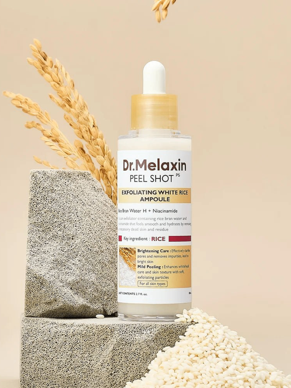Dr.Melaxin Peel Shot Exfoliant White Rice Ampoule