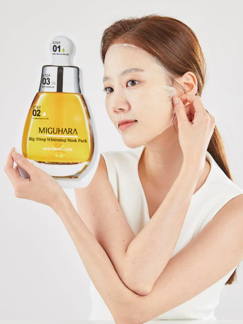 MIGUHARA Big 3 Step Whitening Mask Pack Origin